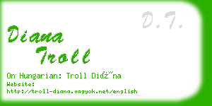 diana troll business card